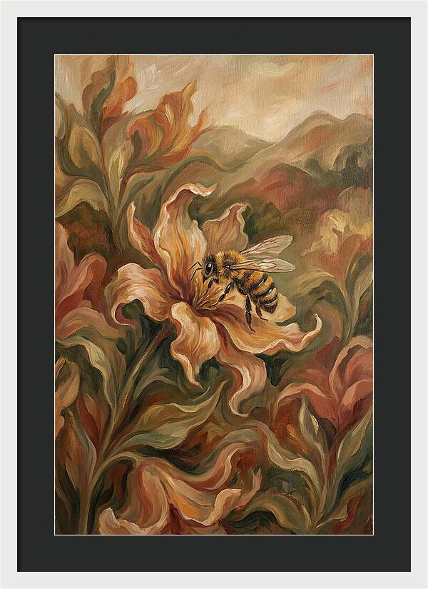 Bee Landing On Flower