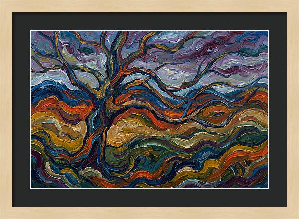 Beech Tree In Expressionist Style
