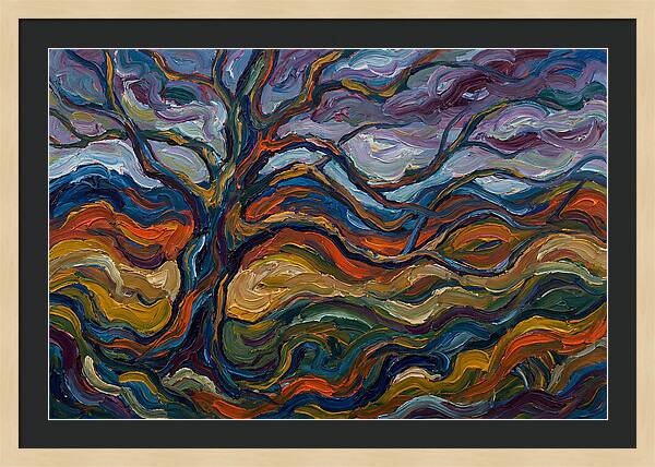 Beech Tree In Expressionist Style