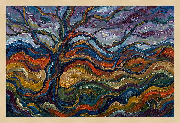 Beech Tree In Expressionist Style