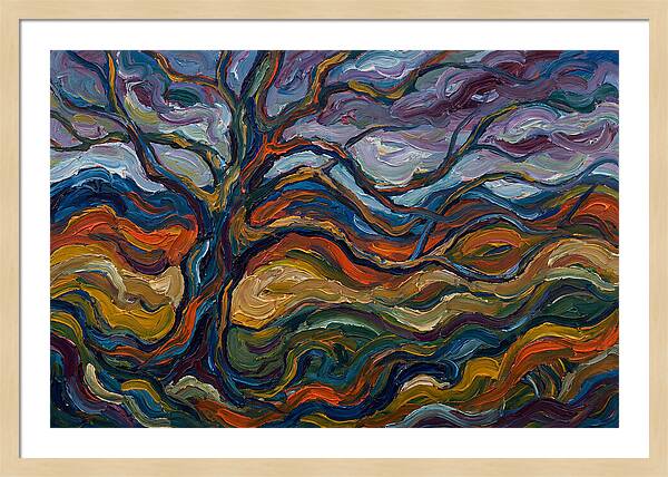 Beech Tree In Expressionist Style
