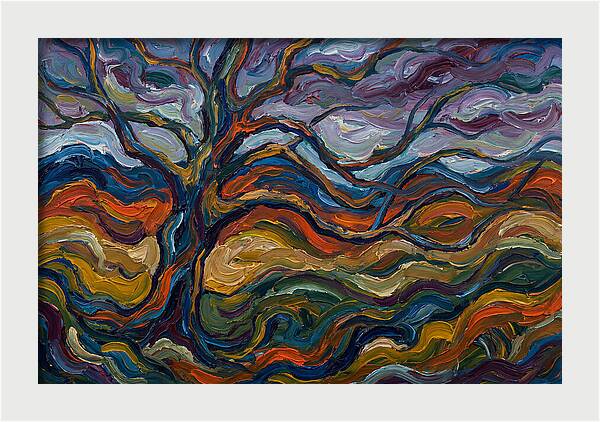 Beech Tree In Expressionist Style