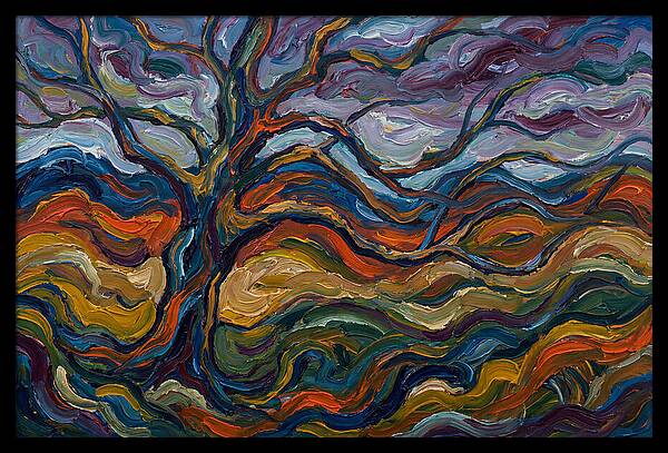 Beech Tree In Expressionist Style