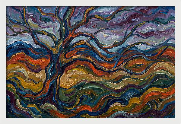 Beech Tree In Expressionist Style