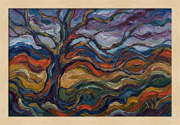 Beech Tree In Expressionist Style