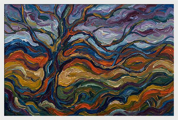 Beech Tree In Expressionist Style