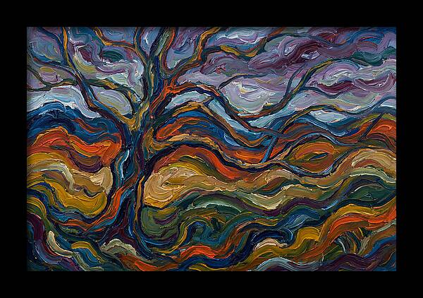 Beech Tree In Expressionist Style