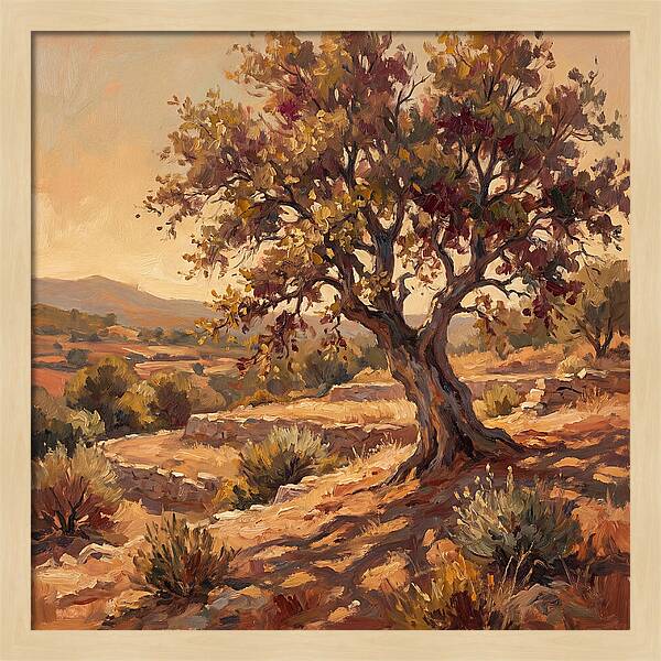 Beech Tree In Mediterranean Landscape