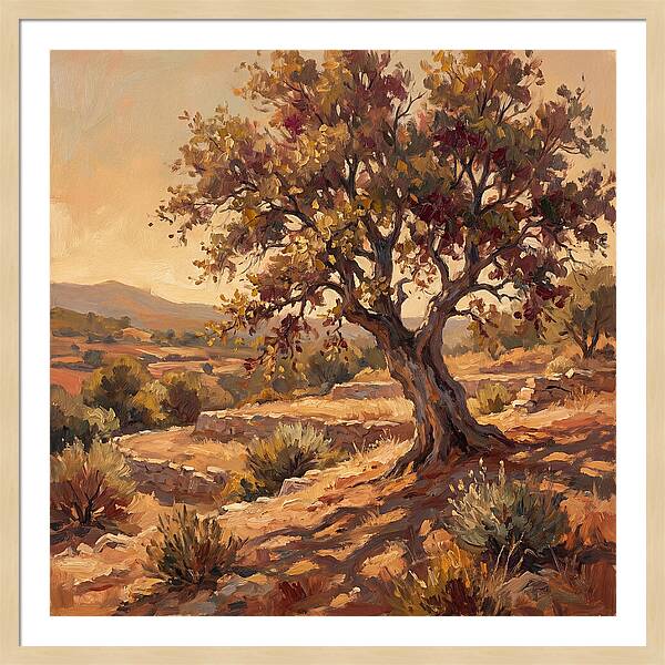 Beech Tree In Mediterranean Landscape