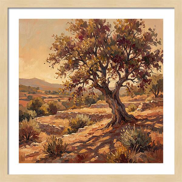 Beech Tree In Mediterranean Landscape