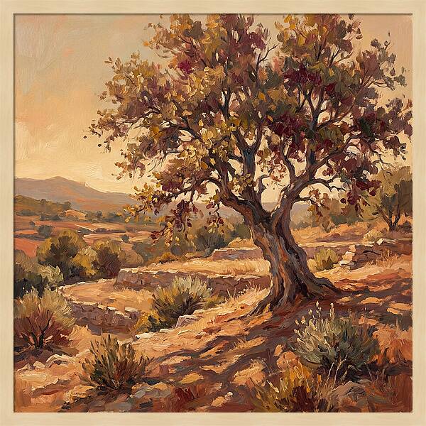 Beech Tree In Mediterranean Landscape