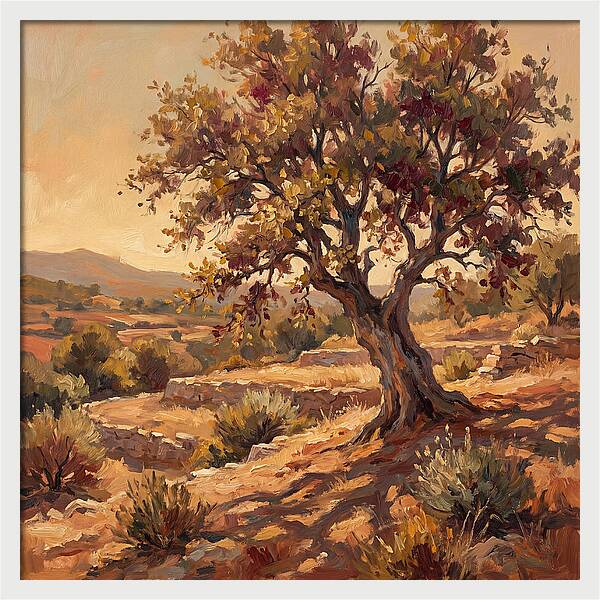 Beech Tree In Mediterranean Landscape