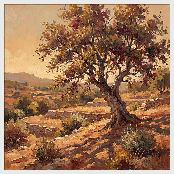 Beech Tree In Mediterranean Landscape