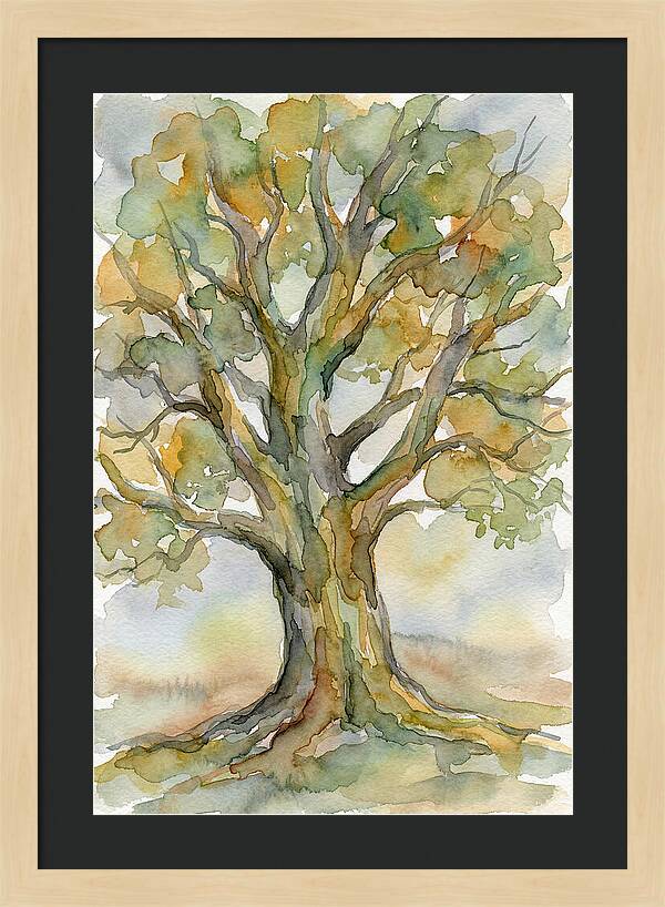 Beech Tree In Watercolor