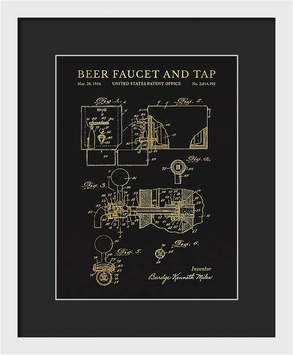 Beer Faucet And Tap Gold Patent Us2014492a