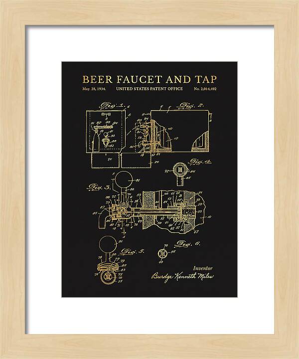 Beer Faucet And Tap Gold Patent Us2014492a