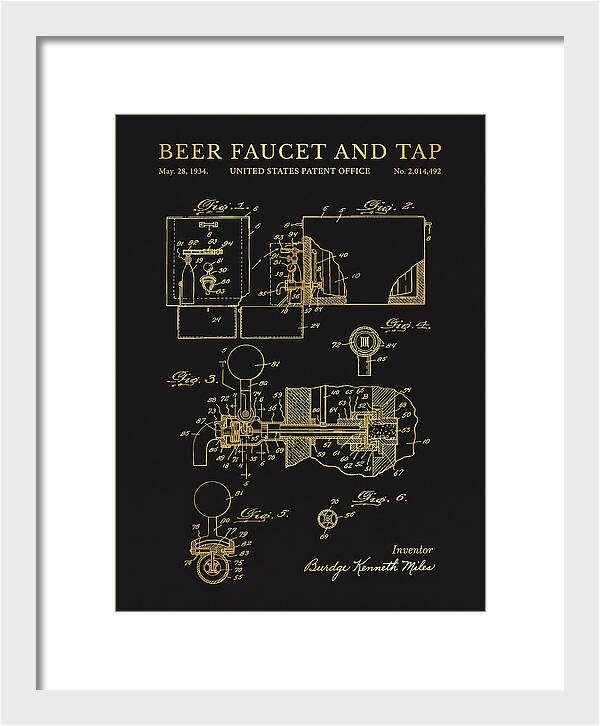 Beer Faucet And Tap Gold Patent Us2014492a