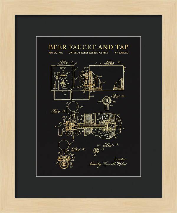 Beer Faucet And Tap Gold Patent Us2014492a