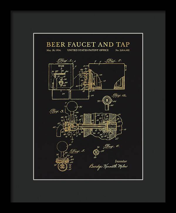 Beer Faucet And Tap Gold Patent Us2014492a