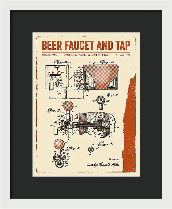 Beer Faucet And Tap Retro Patent Us2014492a