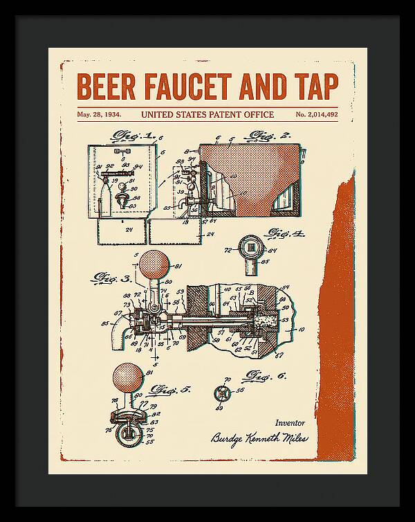 Beer Faucet And Tap Retro Patent Us2014492a