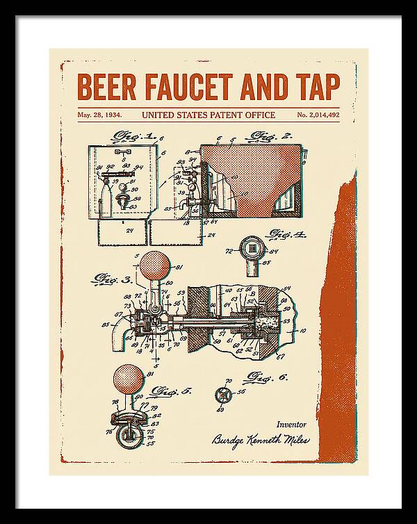 Beer Faucet And Tap Retro Patent Us2014492a