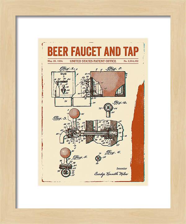 Beer Faucet And Tap Retro Patent Us2014492a