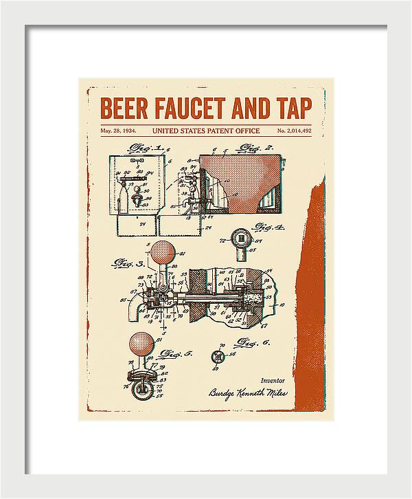 Beer Faucet And Tap Retro Patent Us2014492a