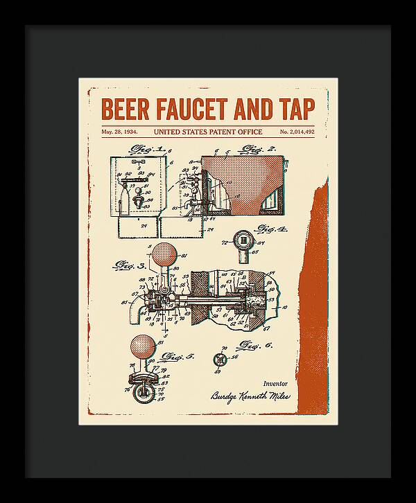 Beer Faucet And Tap Retro Patent Us2014492a