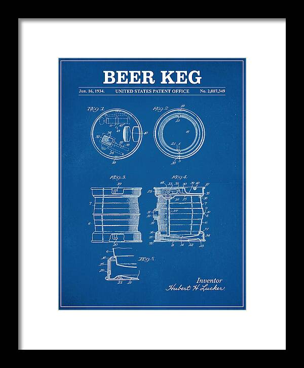 Beer Keg Blueprint Patent Us2087349a