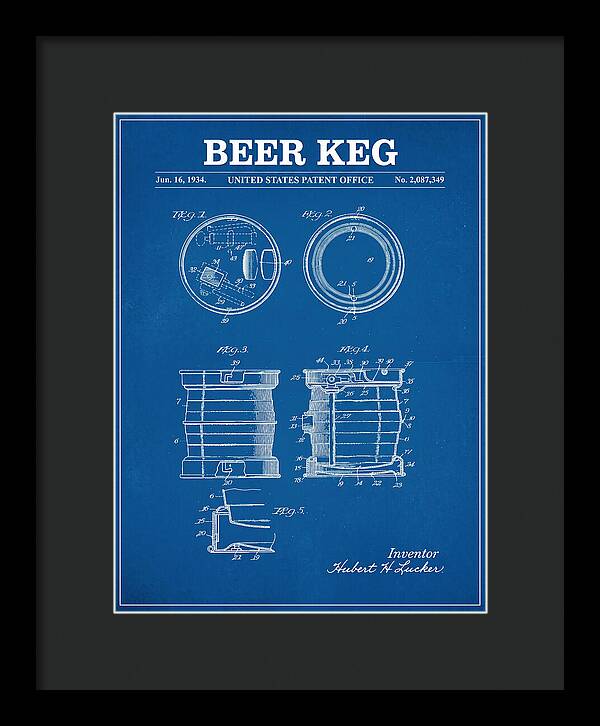 Beer Keg Blueprint Patent Us2087349a