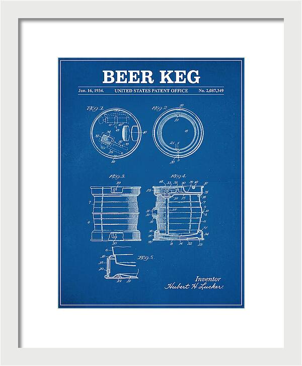 Beer Keg Blueprint Patent Us2087349a