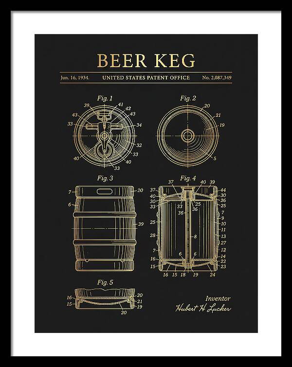 Beer Keg Gold Patent Us2087349a