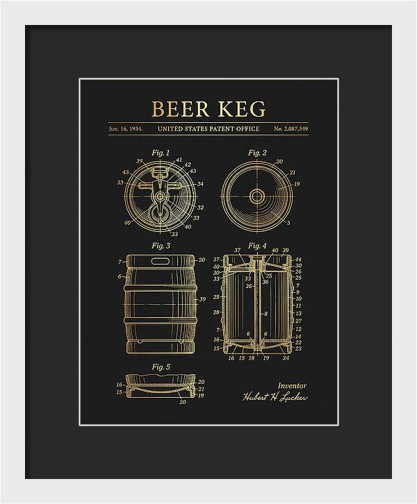 Beer Keg Gold Patent Us2087349a