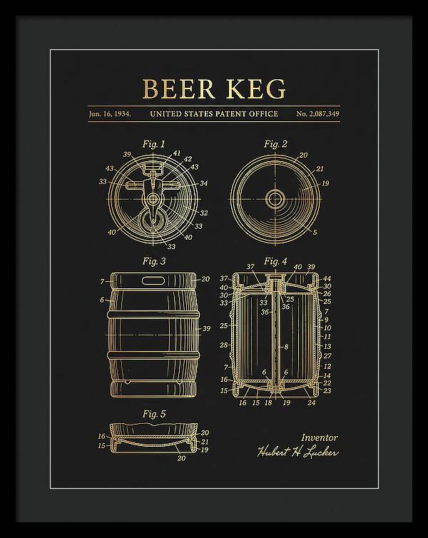 Beer Keg Gold Patent Us2087349a
