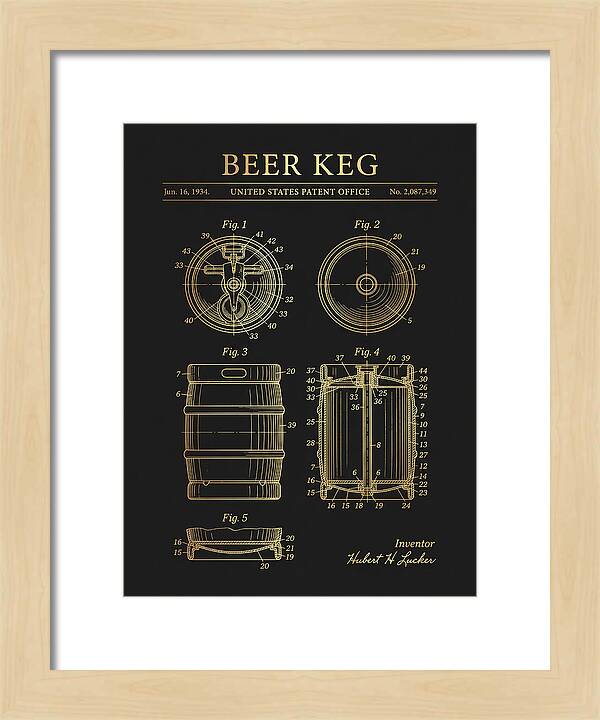 Beer Keg Gold Patent Us2087349a