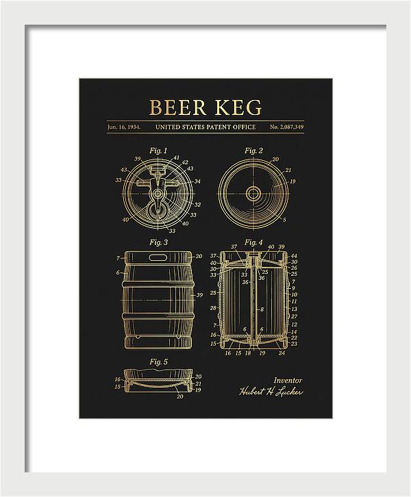 Beer Keg Gold Patent Us2087349a