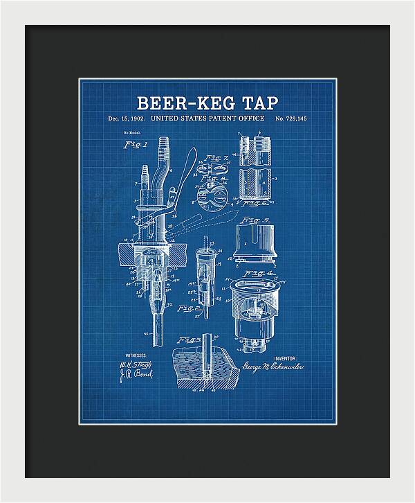 Beer Keg Tap Blueprint Patent Us729145a