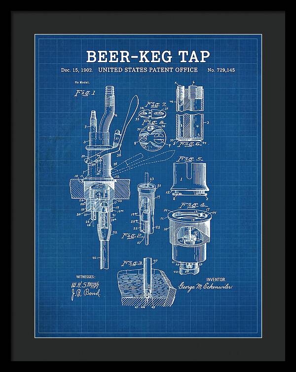 Beer Keg Tap Blueprint Patent Us729145a