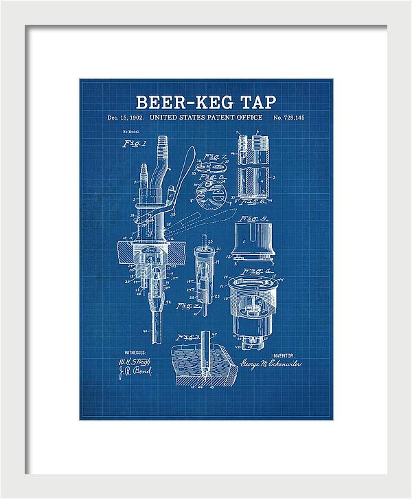 Beer Keg Tap Blueprint Patent Us729145a