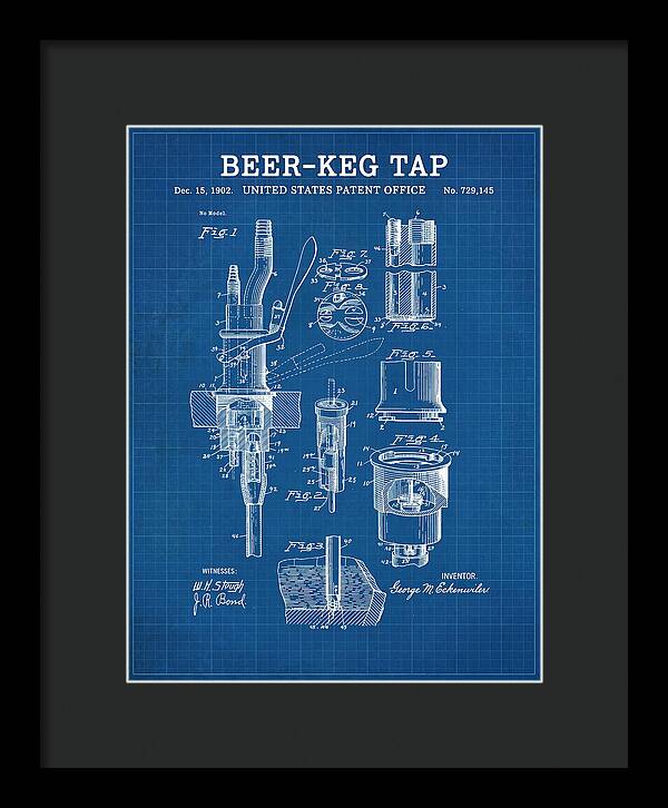 Beer Keg Tap Blueprint Patent Us729145a