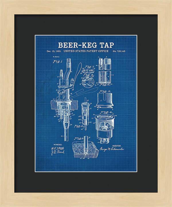 Beer Keg Tap Blueprint Patent Us729145a