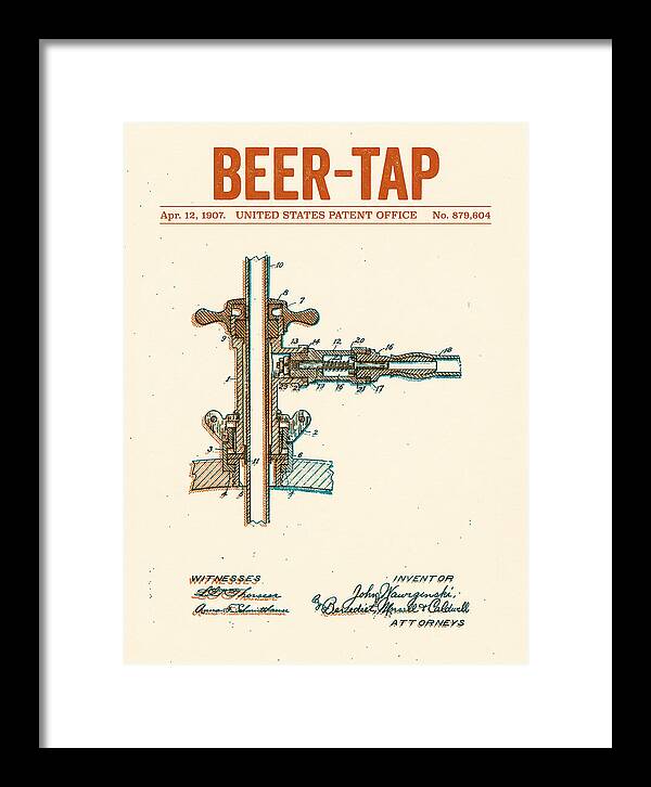 Beer Tap Retro Patent Us879604a