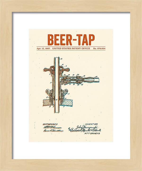 Beer Tap Retro Patent Us879604a