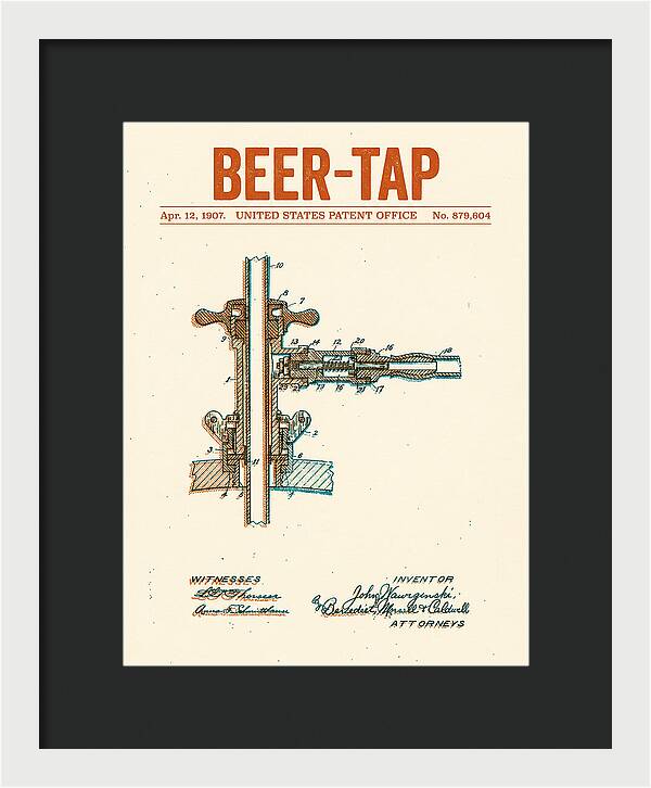 Beer Tap Retro Patent Us879604a