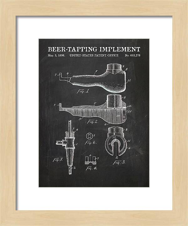 Beer Tapping Implement Chalkboard Patent Us603278a