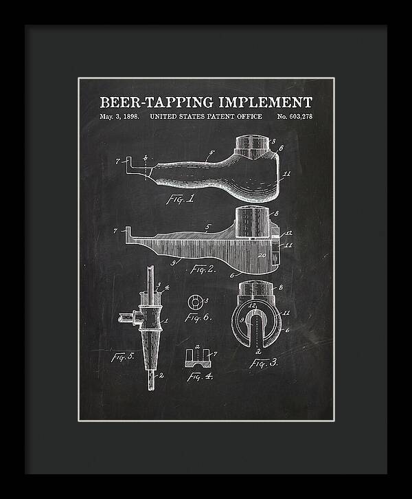 Beer Tapping Implement Chalkboard Patent Us603278a