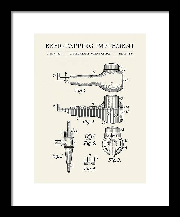Beer Tapping Implement Minimalist Patent Us603278a