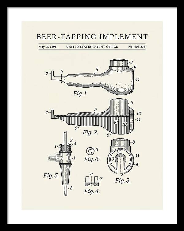 Beer Tapping Implement Minimalist Patent Us603278a
