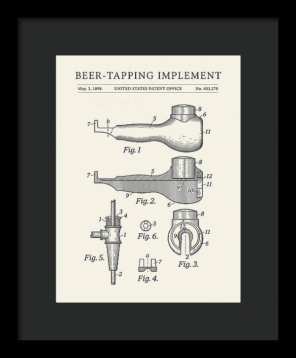 Beer Tapping Implement Minimalist Patent Us603278a